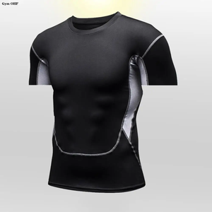 เสื้อยืดผู้ชาย เสื้อวิ่ง เสื้อยืดรัดกล้ามเนื้อผู้ชาย ชุดกีฬา เสื้อกันแดดสำหรับออกกำลังกาย เสื้อสำหรับฝึกซ้อมมวย ยิวยิตสู บราซิลเลียนยิวยิตสู เสื้อกีฬา - Product Image 3