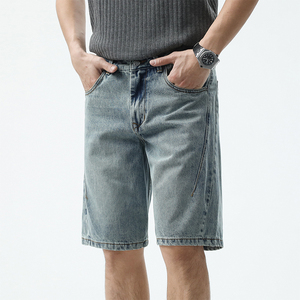 Short en jean personnalisable pour hommes, Short en jean décontracté à jambe droite ample et texture élevée, shorts pour hommes de meilleure qualité, vente en gros - Product Image 2
