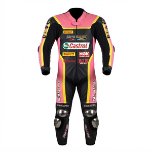 Traje de Carreras Zuzuki Premium para Hombre, 1 Pieza, Cuero Vacuno/Canguro Genuino, Estilo MotoCP, Mono para Pista, Nivel de Protección 2 - Product Image 1