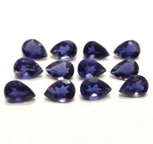 Pera iolita natural 3x5mm corte facetado-iolita suelta corte pera - Product Image 1