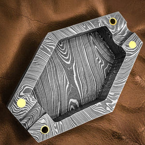Authentic Damascus Steel <b>Ashtray</b> Handcrafted Metal <b>Ashtray</b> Unique Design Smoking Accessory For Collectors & Interior Decor - Product Image 6