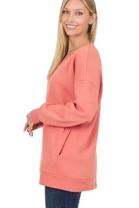 Sweat à capuche et sweat-shirt surdimensionné pour femme survêtement tricoté léger de taille XS avec col à capuche en gros - Product Image 5