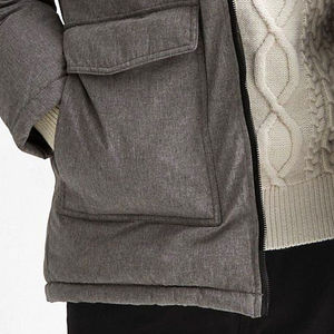 Veste d'hiver matelassée imperméable de haute qualité pour homme, couleur unie, parka avec capuche, service OEM - Product Image 2