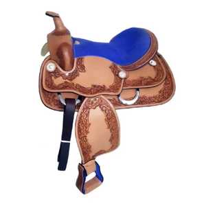 Selle de course Western Leather Barrel légère, durable et performante - Product Image 1