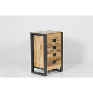 Mesita de noche de madera, mueble vintage, mesita de noche industrial, mesita de noche de madera de mango, último diseño superventas - Product Image 1