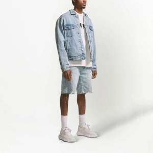 Fabricante de Pakistán, Pantalones Cortos de Mezclilla para Hombre, Servicio OEM, MOQ Bajo, Diseño Personalizado, Pantalones Cortos de Mezclilla de Buena Calidad - Product Image 3