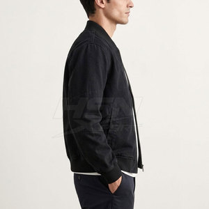 Wholesale Custom Logo Cotton Made <b>Men</b> <b>Winter</b> <b>Jacket</b> Breathable Outdoor Use Stand Front Jeans Bomber <b>Jacket</b> for Online <b>Sale</b> - Product Image 3