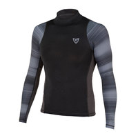Articles en stock – Vente chaude : Rashguards bleus à manches longues de haute qualité pour le surf, la natation et la plongée, en Spandex et Polyester