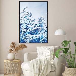 Affiche « Les vagues qui déferlent » de Marc Allante pour décoration murale - Product Image 4