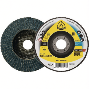 Discos de Lijado Cónicos KLINGSPOR Inox de Circonio y Corindón, Grano 40, 6 Pulgadas, SMT 626 Supra, Paquete de 10 - Product Image 3