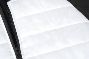 Chaqueta acolchada para hombre de último diseño, lona transpirable para la temporada de invierno de talla grande con logotipo frontal, precio barato - Product Image 6