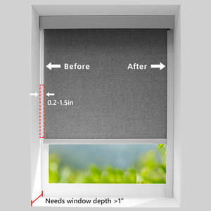 ZSTARR - Tiras de Bloqueo de Luz de Aleación de Aluminio en Forma de U para los Lados de Persianas y Cortinas, Rieles Laterales Opacos para Dormitorio - Product Image 2