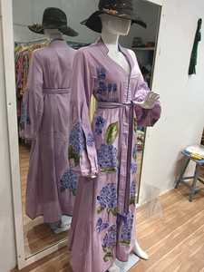 Robe maxi à décorations de perles 2025, Abaya Dubaï, robe musulmane pour femmes, nouvelle robe musulmane brodée à manches longues, robe longue tendance, paillettes - Product Image 4