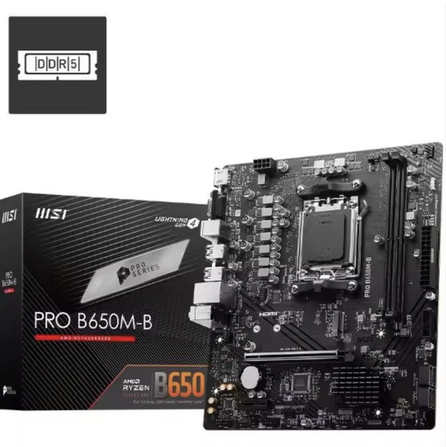 MSI PRO B650M-B DDR5 AM5 Socket Motherboard Supports AMD RYZEN 7000SERIES