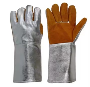 Gants de soudage en cuir de fibre de feuille d'aluminium résistant à la chaleur extrême - Product Image 4