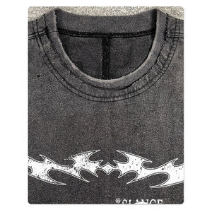 เสื้อยืดแขนสั้นผ้าฝ้าย 100% ระบายอากาศดี สไตล์ลำลอง แฟชั่นสตรีท ปักลายแบรนด์ ดีไซน์ไล่เฉดสี ลายเดนิม ลายพื้น ลายดิจิทัล - Product Image 2