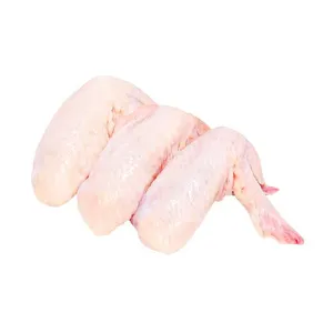 Aile de poulet crue congelée avec peau blanche uniquement Ailes mi-articulées de poulet congelées fraîches de la meilleure qualité