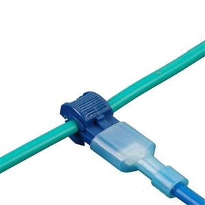 10pcs Blue T-Type <b>Quick</b> Terminal Block <b>Clamp</b> Without Wires - Product Image 1