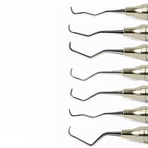 Venta al por mayor Dental Periodontal Gracey Curettes Set Sólido No Hueco Mango Juego de 7 Instrumentos Dentales Acero Inoxidable Reutilizable - Product Image 2