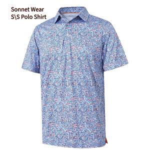 Custom Cardigans Knitwear Botón AOP impreso polester Polo Shirt para Hombres - Product Image 1