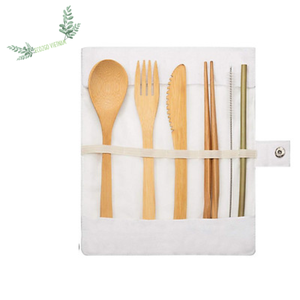 2025 Juego de cubiertos de bambú ecológico natural Cuchara de bambú Tenedor/Juego de cubiertos Bambú de Eco2go Vietnam - Product Image 1