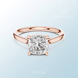 Brilliant Sparkle Timeless Jewelry Designed Elegance Ideal For Celebrations And Love Solitaire <b>Ring</b> Custom <b>Cushion</b> Cut Gemstone - Product Image 1