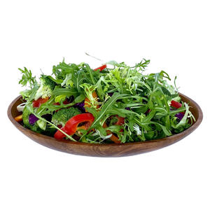 Cuenco de madera para servir, diseño moderno y elegante, cuenco ovalado de madera de Acacia para servir alimentos, usos para servir ensaladas - Product Image 2