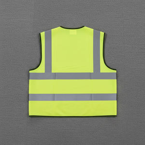 Gilet de sécurité réfléchissant à LED en maille imperméable de classe 2 ANSI avec logo personnalisé, veste de travail de construction, couleur unie pour hommes - Product Image 6