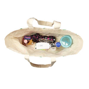 Sac en toile de coton avec logo personnalisé de qualité supérieure, sac fourre-tout en coton personnalisé, sac d'épicerie fourre-tout de plage - Product Image 4