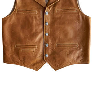 Chaleco de Cuero para Hombre de Último Diseño, Hecho a Medida, Nuevo Diseño de Ropa de Invierno para Hombre, Chaleco de Cuero - Product Image 5