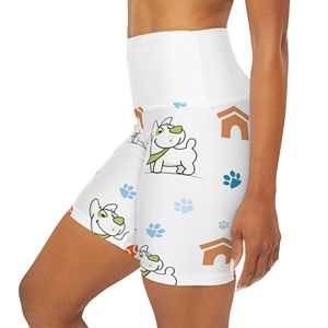 Short cycliste taille haute en coton pour femmes, Logo personnalisé, design personnalisé, short cycliste Yoga, vente en gros - Product Image 5