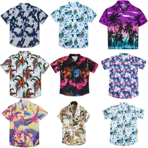 Chemises hawaïennes personnalisées pour hommes, col en V, manches courtes, écologiques, séchage rapide, anti-froissement, respirantes, mode estivale - Product Image 4