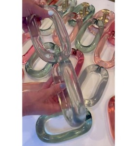 Cadenas de resina de alta calidad en colores personalizados, cadenas acrílicas para bolsos, accesorios para bolsos de mano. - Product Image 2