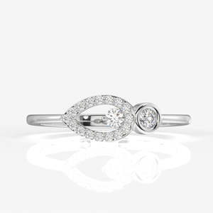 แหวนทอง 9k ประดับเพชรโมอิสซาไนต์ทรงหยดน้ำ สวยหรูและสง่างาม - Product Image 4