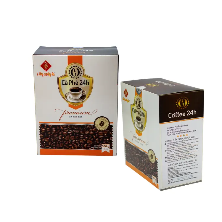 카톤 파우치 백에 선물 포장으로 사용되는 끓는 물과 함께 도매 사용을위한 24H 커피 가루 상자 Odm/Oem 베트남 공급 업체