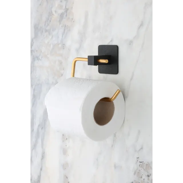 사각 접착 골드 블랙 오픈 화장실 롤 홀더 WC 종이 홀더 걸이 욕실 액세서리 용품
