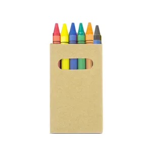 Set di 6 Pastelli a Cera Personalizzati Pegasus, Gadget Premium per Divertimento Creativo! - Product Image 1