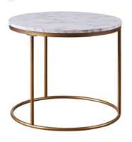 Table basse moderne en marbre avec base en fer et finition laiton mat, mobilier de maison, tailles réglables et personnalisables, prix de gros