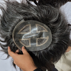 Men's Natural Brazilian <b>Hair</b> Lace Front Toupee Remy <b>Hair</b> Replacement Units with Skin Perimeter Kinky Straight Deep Wave Styles - Product Image 6