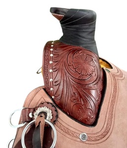 Selle Western en cuir véritable de qualité supérieure pour l'équitation et les courses de barils - Product Image 4