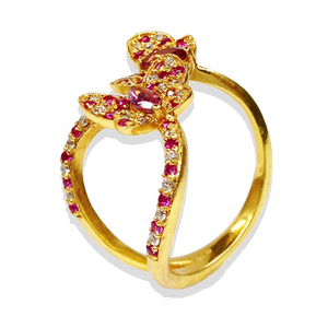 Plata de Ley 925, piedras preciosas multicolores, abalorio chapado en oro, anillo de mariposa de estilo Vintage para dedo a la moda - Product Image 2