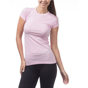 La mejor camiseta sostenible para mujer para ropa de calle, fácil de usar, lavado, suave, transpirable, elegante para uso en exteriores, teñido liso - Product Image 3