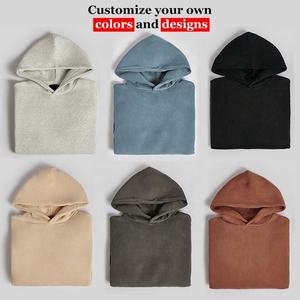 Sudadera con capucha de lana de punto en blanco de Color sólido de manga larga para mujer, chaqueta con capucha para mujer, Primavera, Otoño Invierno, personalizada - Product Image 5