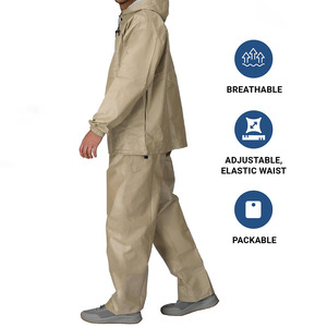 Chaqueta Impermeable con Capucha de Poliéster de Alto Rendimiento y Estilo Urbano, Traje Impermeable con Capucha para Hombre - Product Image 5