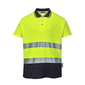 Glory Color Custom Made 100% Polyester Rayures réfléchissantes Chemises de construction Vêtements de travail de sécurité orange fluorescent haute visibilité - Product Image 5