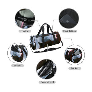 Bolsa de lona impermeable y resistente para gimnasio, bolsa de lona deportiva con bolsillos laterales y asas acolchadas - Product Image 5