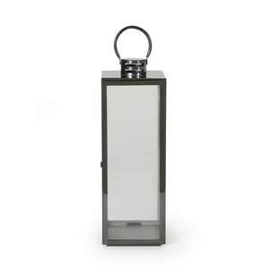 Metal and Glass Lantern Fantastic Design Silverware Indoor and Outdoor Wedding Decoration Lantern For Wholesale Supplier