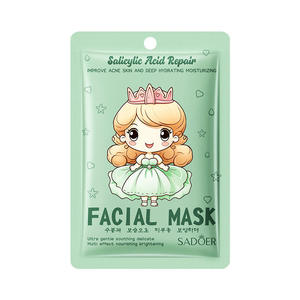Mascarilla Facial SADOER Serie Cartoon, Blanqueadora, Orgánica, con Vitamina C, Vegana, Ácido Hialurónico, Funcional, para el Cuidado de la Piel - Product Image 3