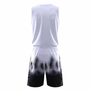 Uniforme de basket-ball pour jeunes de grande taille Maillot de basket-ball à sublimation en maille réversible Arbitre Uniformes de basket-ball bleu et noir - Product Image 6