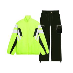 Nouveau Vintage coupe-vent en Nylon vestes d'entraînement pour hommes Logo personnalisé bas actifs survêtement coupe-vent ensembles grande taille hiver - Product Image 3